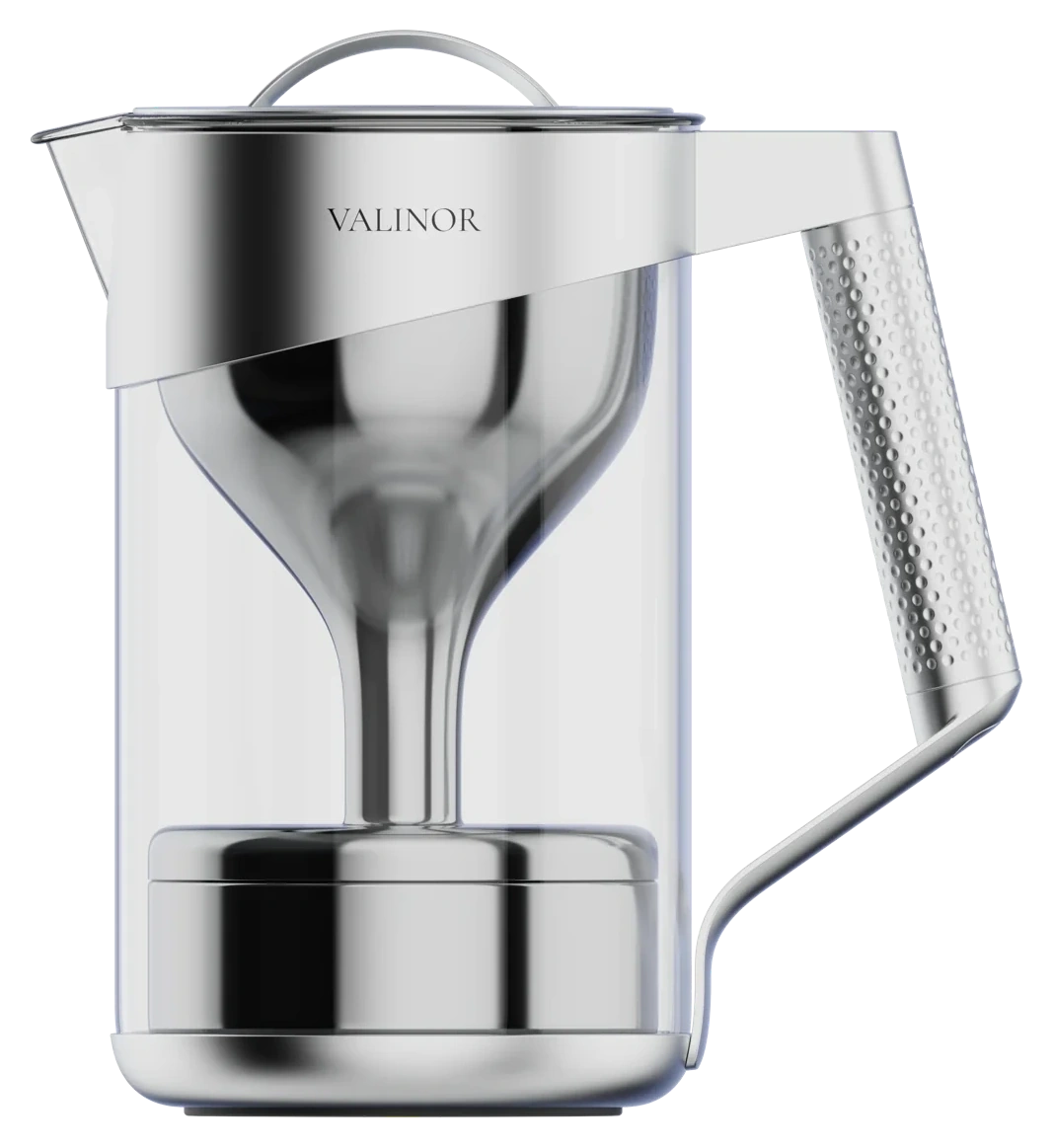 Valinor glass and stainless steel water pitcher