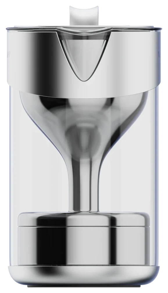 Side profile of the Valinor pitcher showing the tall chalice above the filter