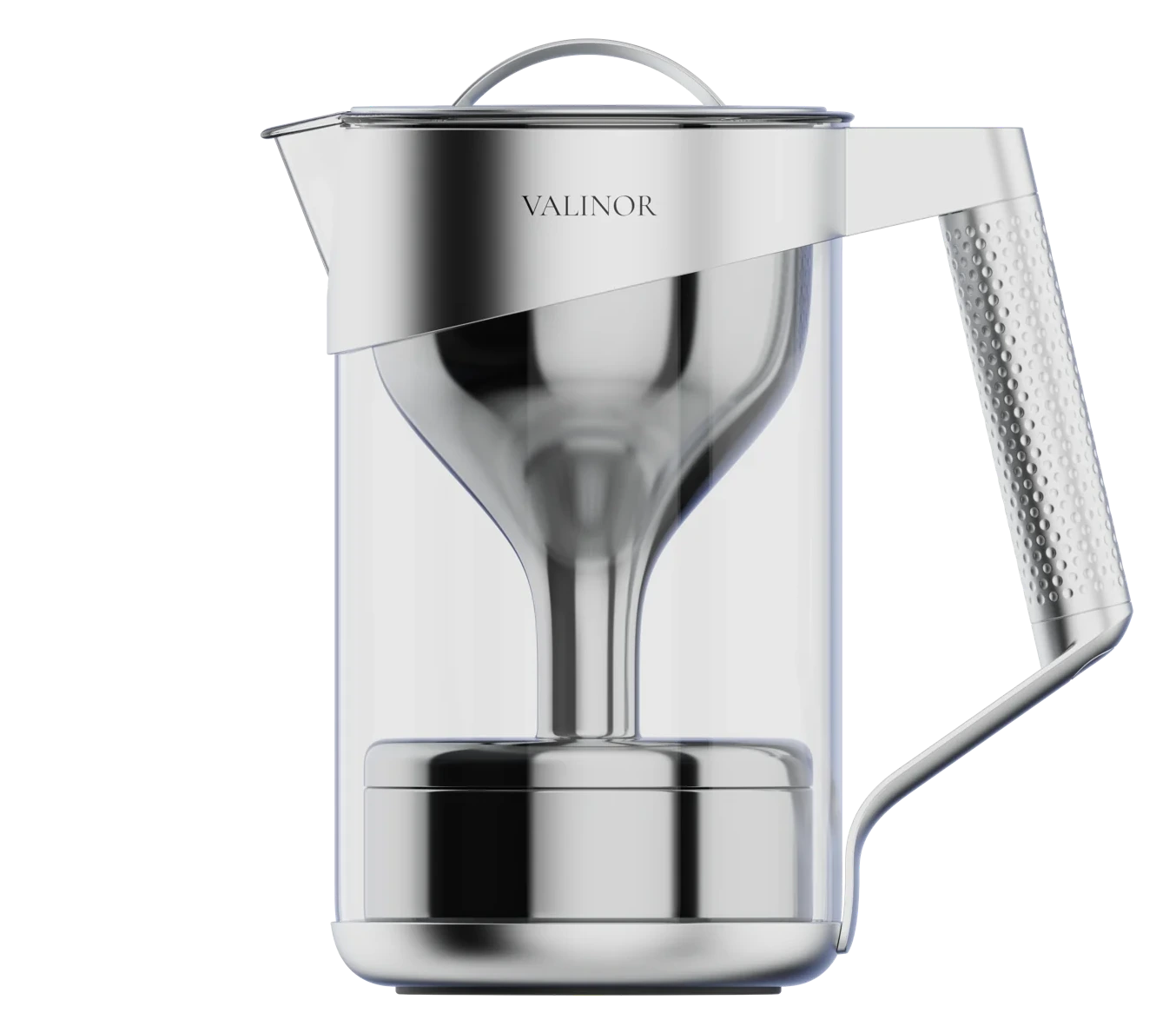 The Valinor pitcher — glass and stainless steel