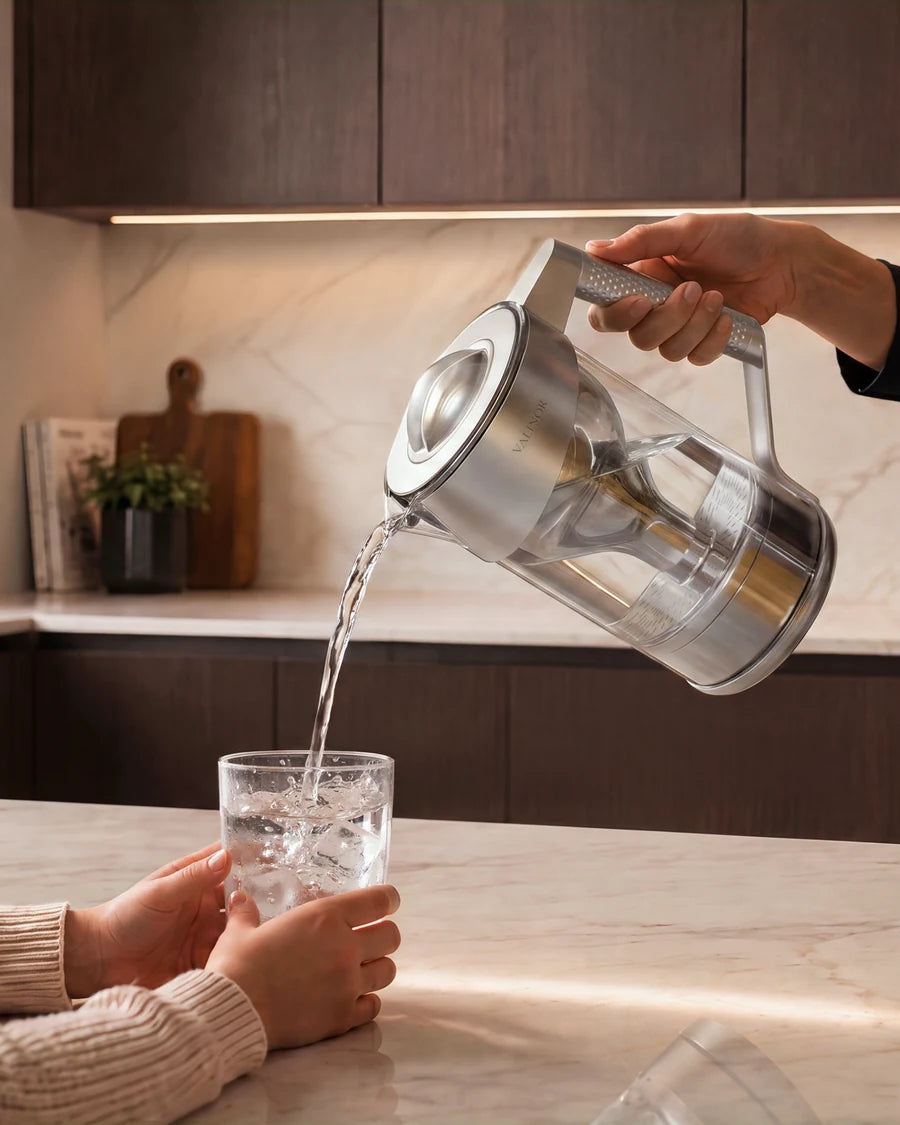 Pouring a glass of Valinor-filtered water for a child